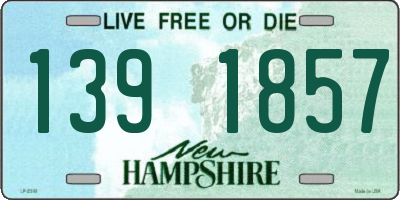 NH license plate 1391857