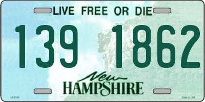 NH license plate 1391862