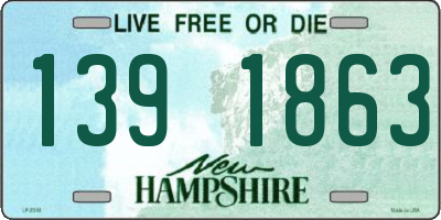 NH license plate 1391863