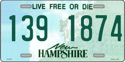 NH license plate 1391874
