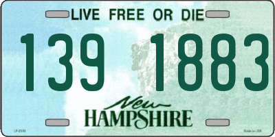 NH license plate 1391883