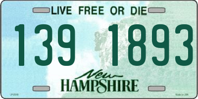 NH license plate 1391893
