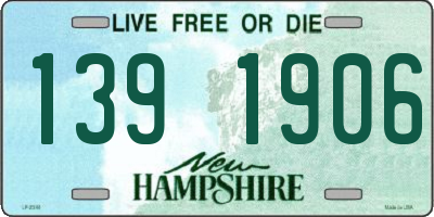 NH license plate 1391906