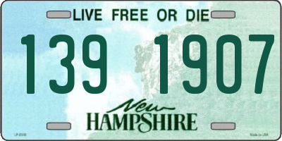 NH license plate 1391907