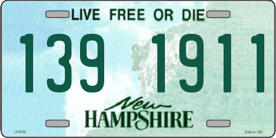 NH license plate 1391911
