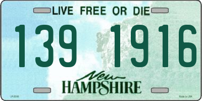 NH license plate 1391916