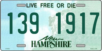 NH license plate 1391917