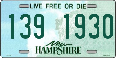 NH license plate 1391930