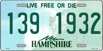 NH license plate 1391932