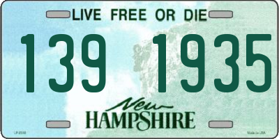 NH license plate 1391935