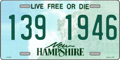 NH license plate 1391946