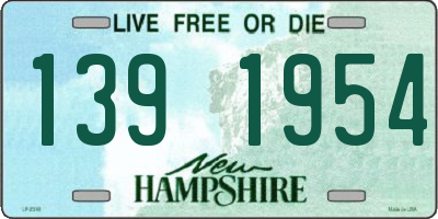 NH license plate 1391954