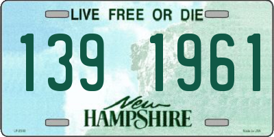 NH license plate 1391961