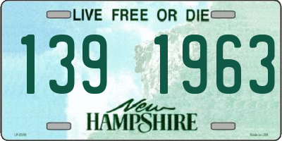 NH license plate 1391963