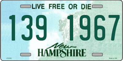 NH license plate 1391967