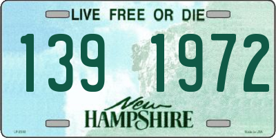 NH license plate 1391972