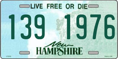 NH license plate 1391976