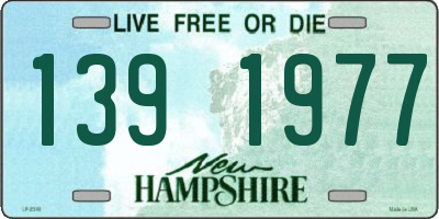 NH license plate 1391977