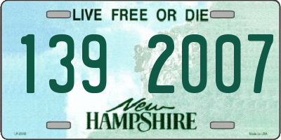 NH license plate 1392007