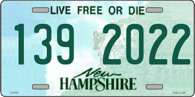NH license plate 1392022