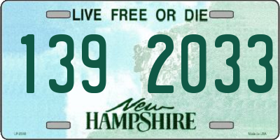 NH license plate 1392033