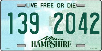 NH license plate 1392042
