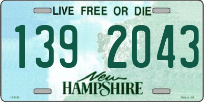 NH license plate 1392043