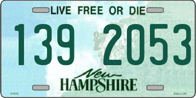 NH license plate 1392053