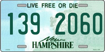 NH license plate 1392060