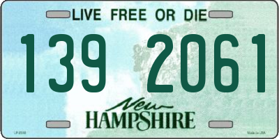 NH license plate 1392061