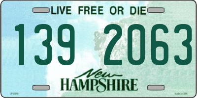 NH license plate 1392063
