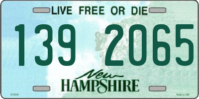 NH license plate 1392065