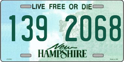 NH license plate 1392068