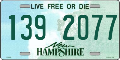 NH license plate 1392077