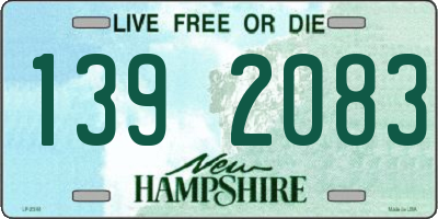 NH license plate 1392083