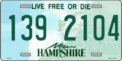 NH license plate 1392104