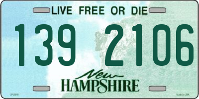 NH license plate 1392106