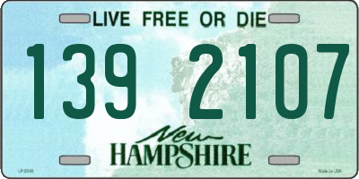 NH license plate 1392107