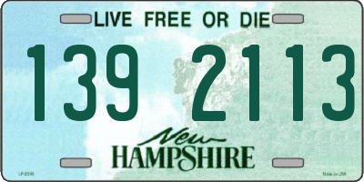 NH license plate 1392113