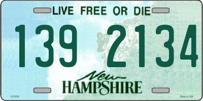 NH license plate 1392134