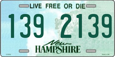 NH license plate 1392139