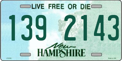 NH license plate 1392143