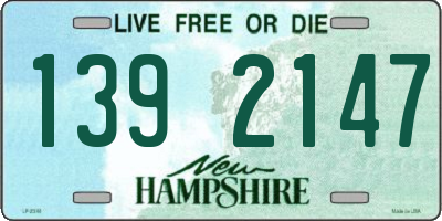 NH license plate 1392147