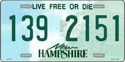 NH license plate 1392151