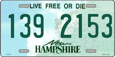 NH license plate 1392153