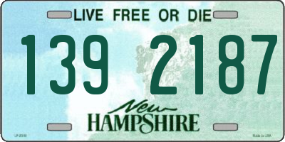 NH license plate 1392187