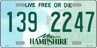 NH license plate 1392247