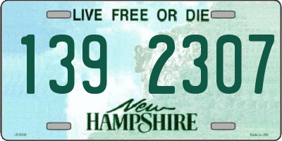 NH license plate 1392307