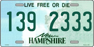 NH license plate 1392333