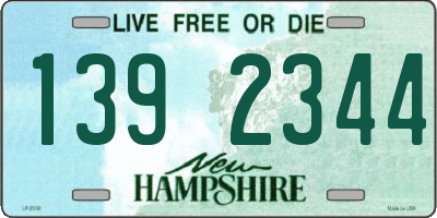 NH license plate 1392344